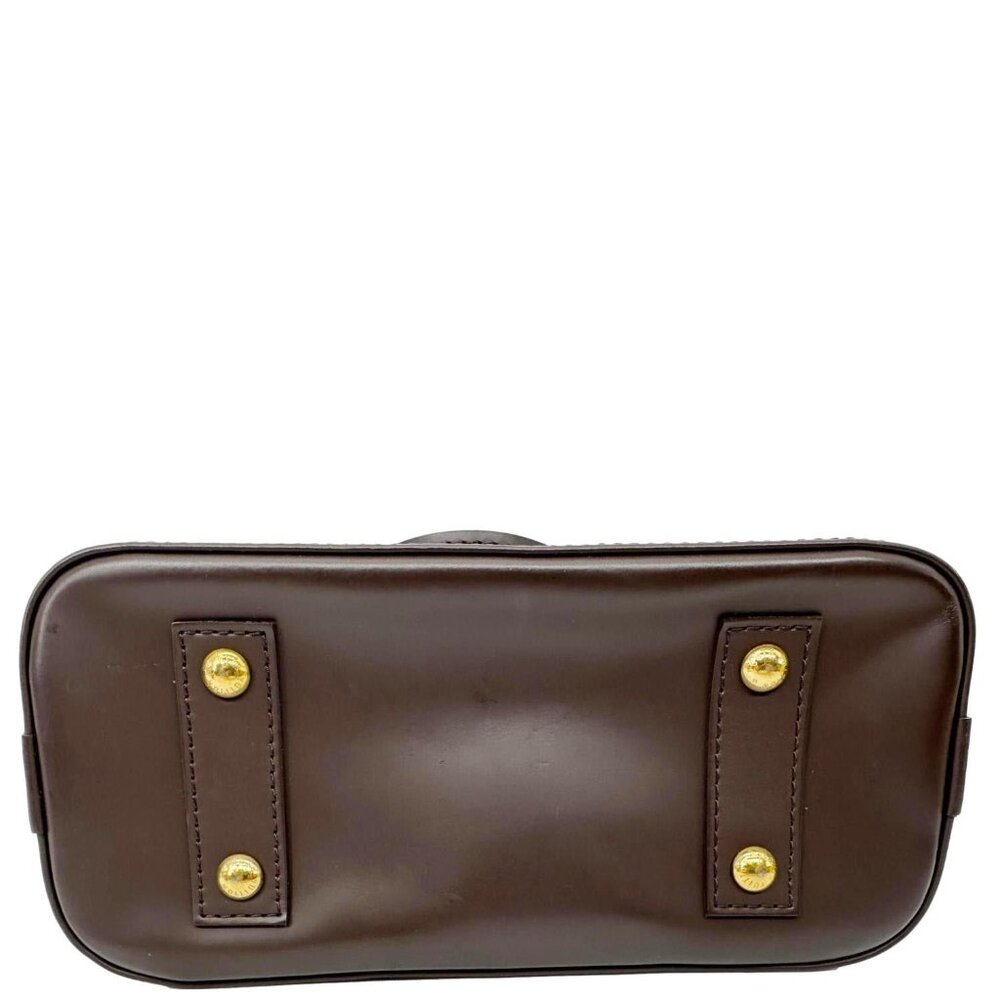 Louis Vuitton Alma BB Damier Ebene Satchel Shoulder Bag Brown - Picture 9 of 10